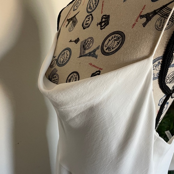 NWT -  Alice + Olivia Adrina Cowl-Neck Spaghetti-Strap High-Low Midi Dress - Picture 15 of 15